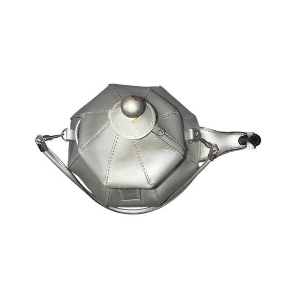 Pylones Design Lucas Tea Pot Purse Silver Unique Bag Needs TLC - Picture 4 of 9